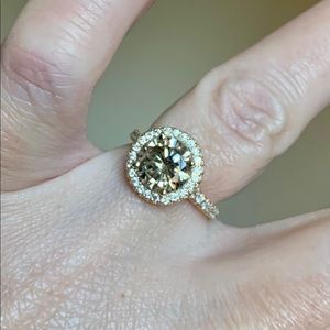 Champagne diamond engagement ring (wedding band not included)